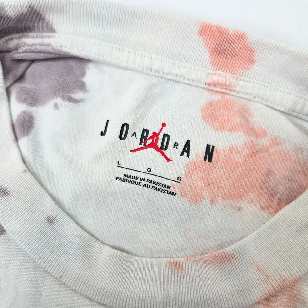 Jordan Sport DNA ‘85 Slam Dunk Tee Peach Purple Tie Dye Michael Jordan Shirt L